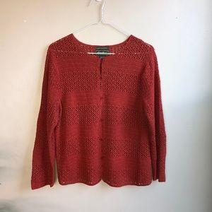 Eddie Bauer Hand Crocheted Cardigan - size L